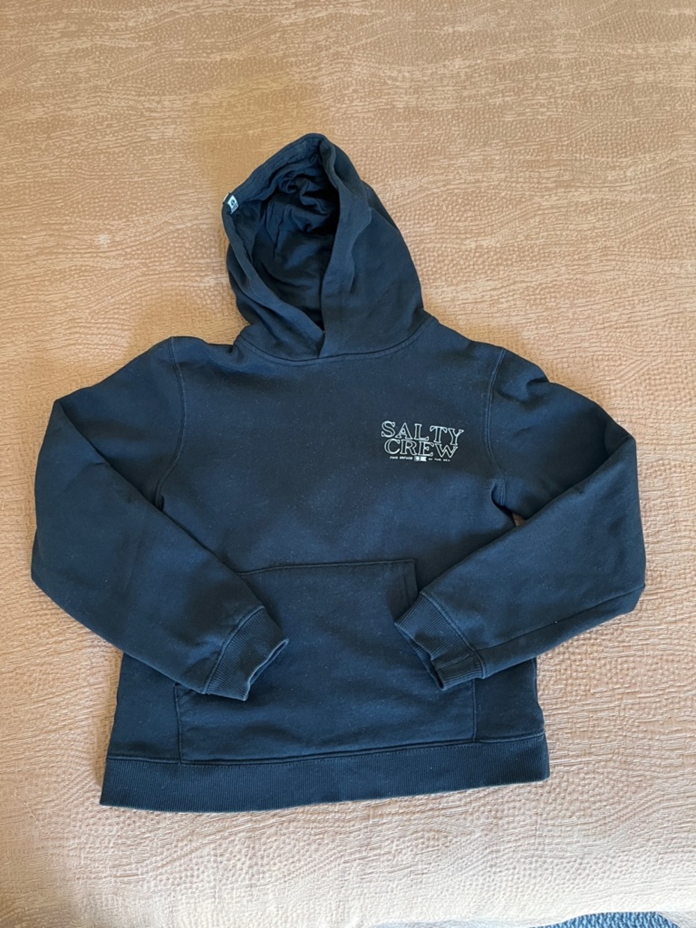Salty Crew Black Hooded Pullover with Chest Logo